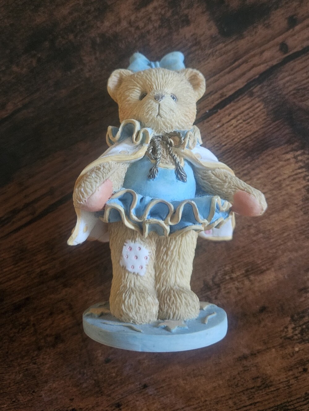 Vintage 1994 Blue Bear Figurine Home Accent - Cute Teddy Décor